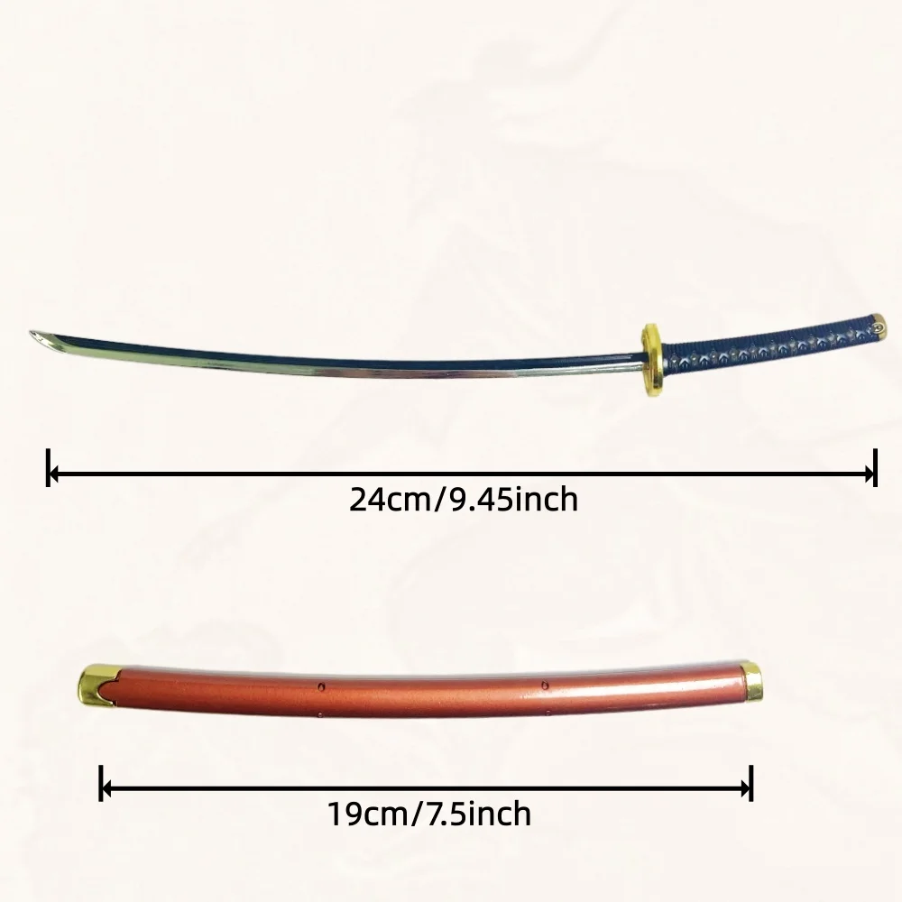 9.4 inch Demon Slayer Shinazugawa Sanemi Metalen Katana Zwaard Originele Sabel Katana Sabel Ninja Mes Cosplay Accessoires Prop Speelgoed