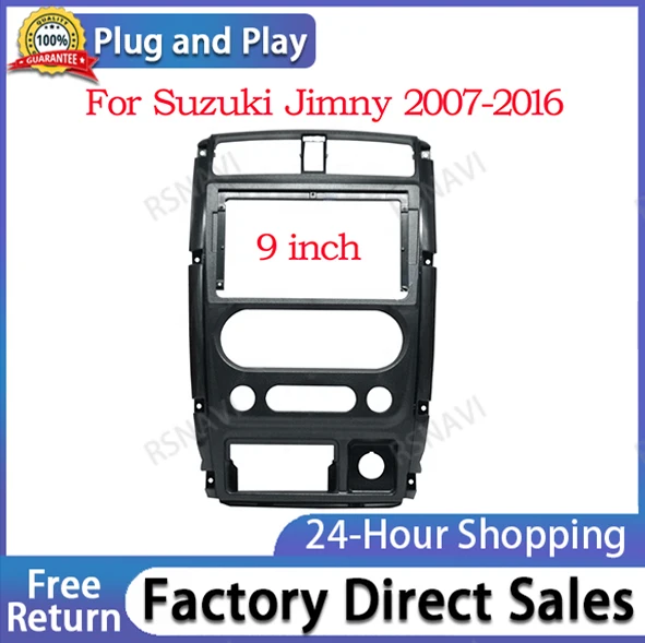 Car Radio Fascias Frame For For Suzuki Jimny 3 2007-2016 9 inch 2DIN Stereo Panel Wiring Harness Power Cable Adapter Connector