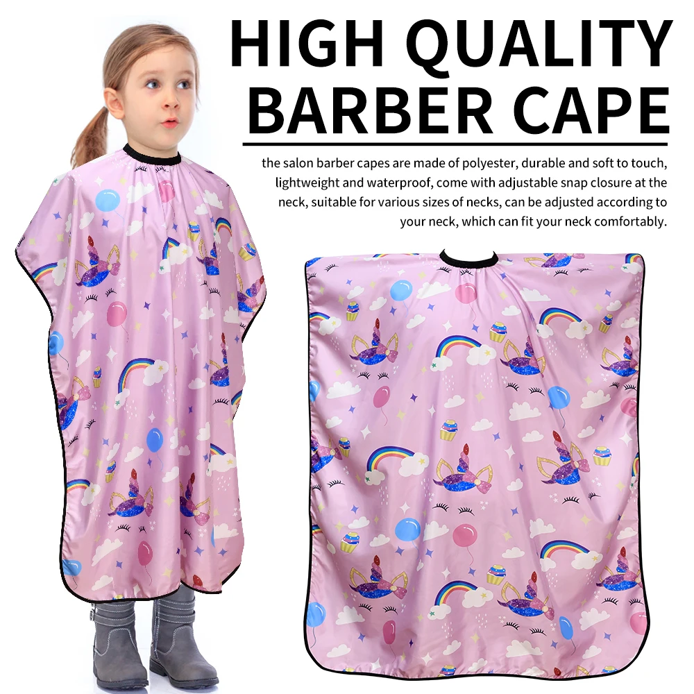 

Kids Cartoon Haircut Hairdresser Cape Hair-Cut Salon Barber Wrap Waterproof Cutting Gown Hair Care Styling Supplies