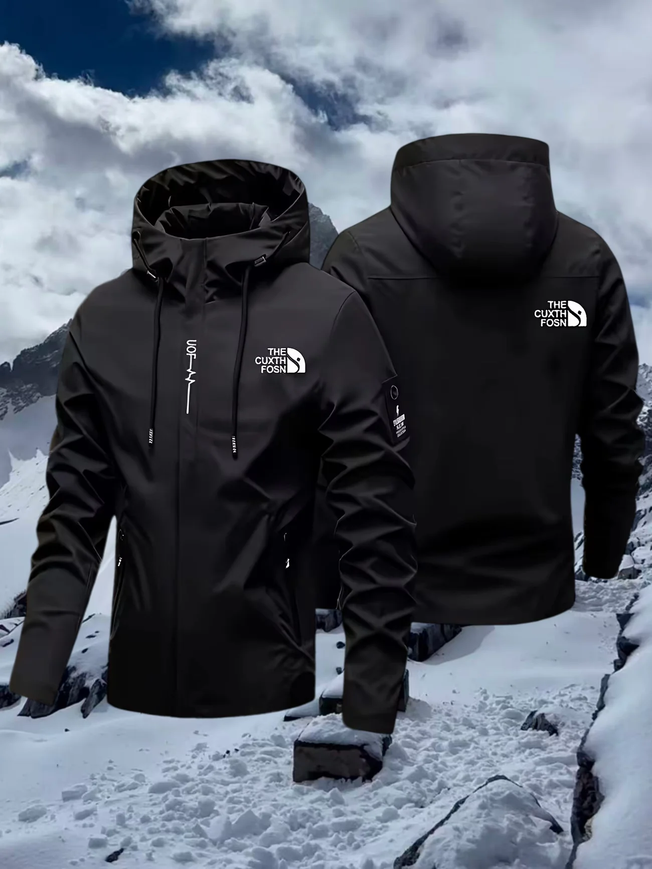 2026 Ganzjahres-Universal-Mode Outdoor-Sport-Abenteuer-Jacke mit Reißverschluss und Kapuze, Taschen, für den täglichen Spaziergang, Herren-Freizeit-Oberteil mit Print – Detail 13