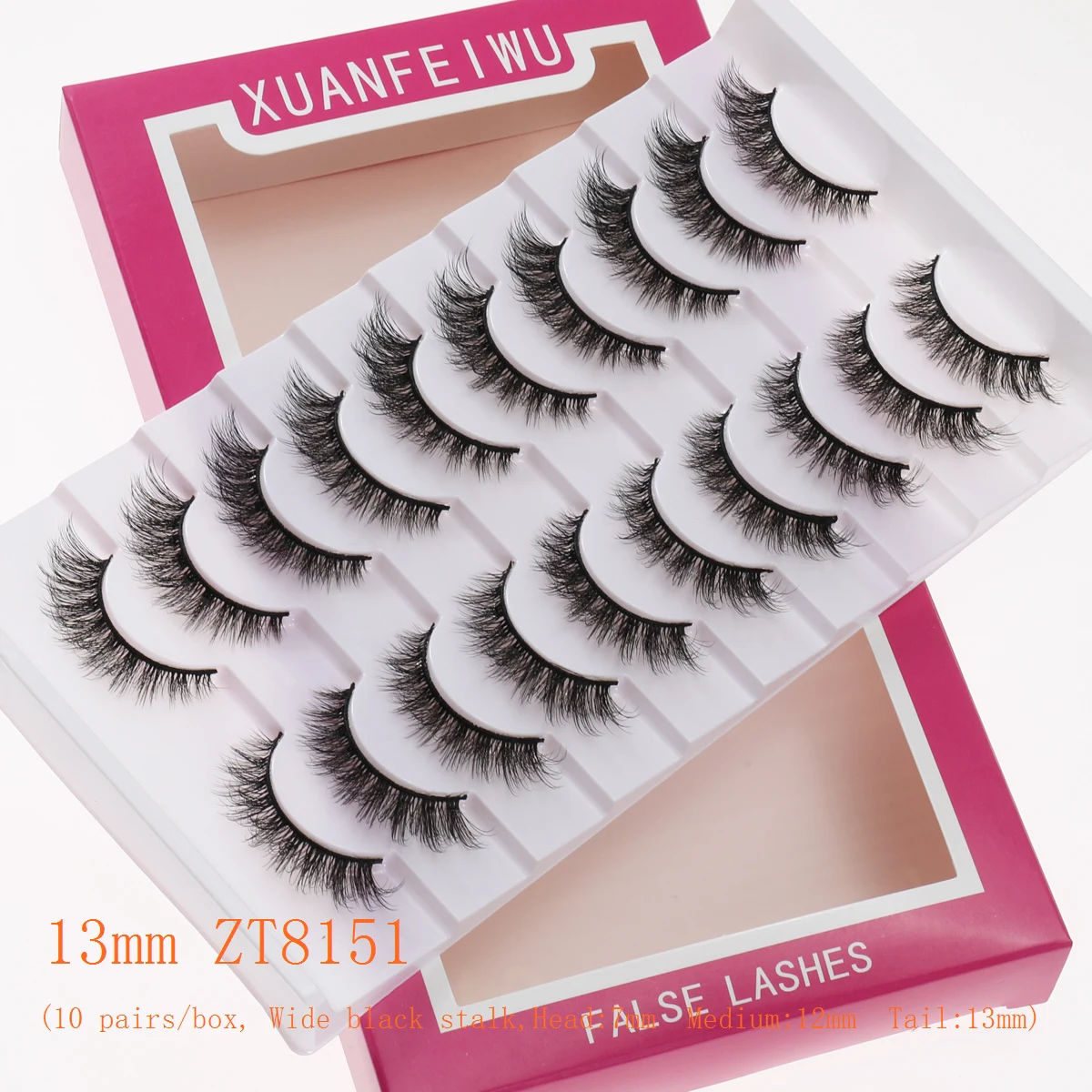 Xuanfeiwu رقيق متجمع 5D أنيمي تأثيري القط العين الثعلب نمط الرموش مع تصميم تطول ومائل لتقوم بها بنفسك كامل قطاع مانغا الرموش الصناعية الرموش الطبيعية