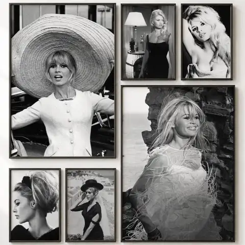 Actress Brigitte Bardot Poster HD poster wall art self-stick no-residue for home cafe office great gift