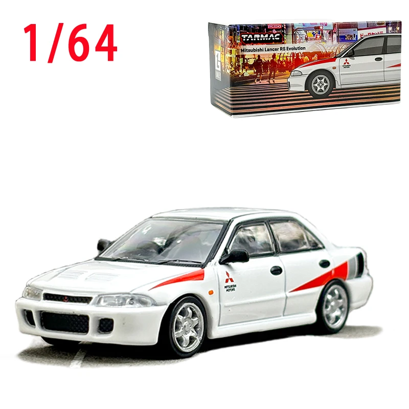 Diecast 1/64 Scale Mitsubishi Lancer GSR EVO 3 Sports Car Model Alloy Lancer GSR EVO 3rd Generation Car Model Collection Pieces