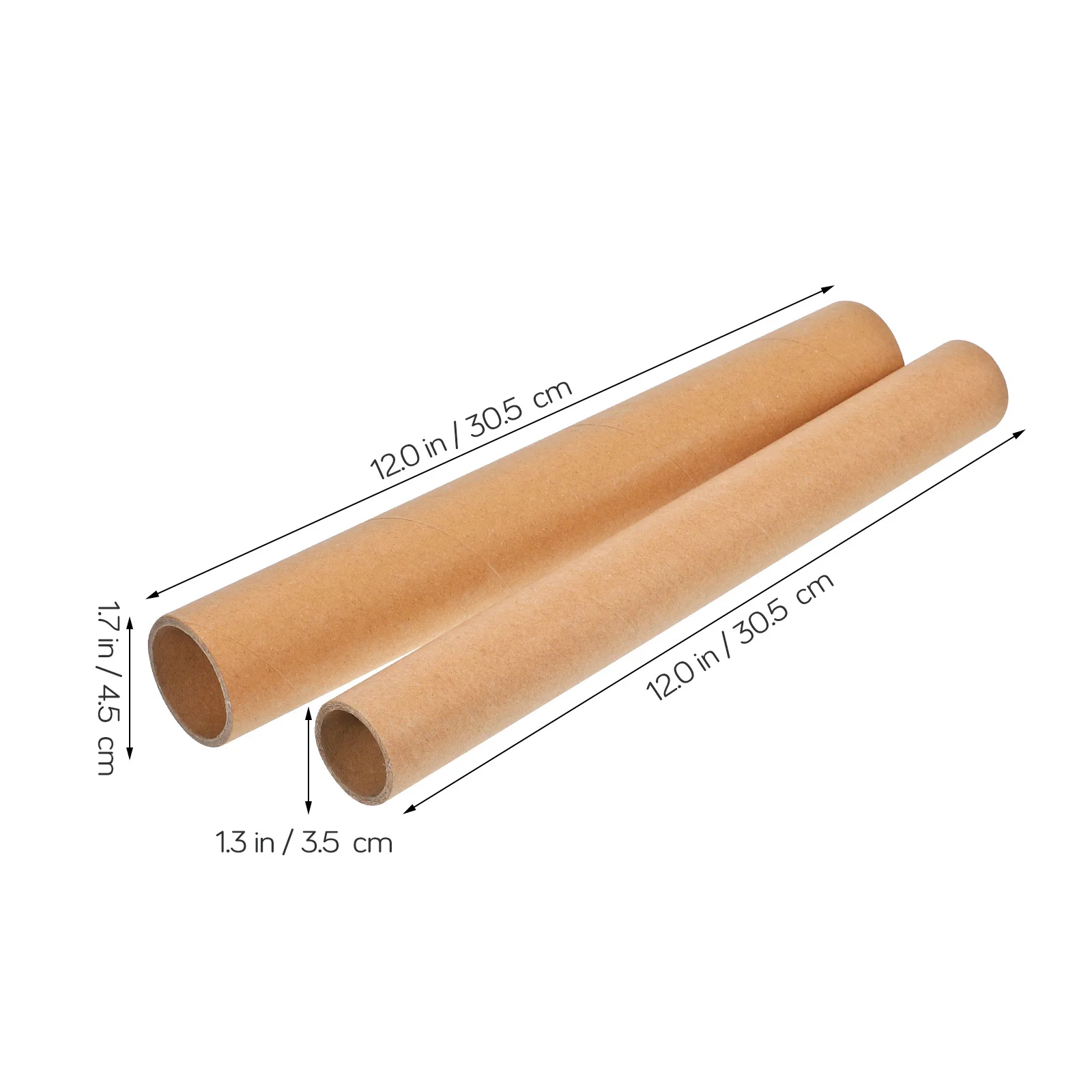 20Pcs Round Kraft Paper Tubes Packaging - Space Saving Cylindrical Containers for Art Prints Posters Documents Storage