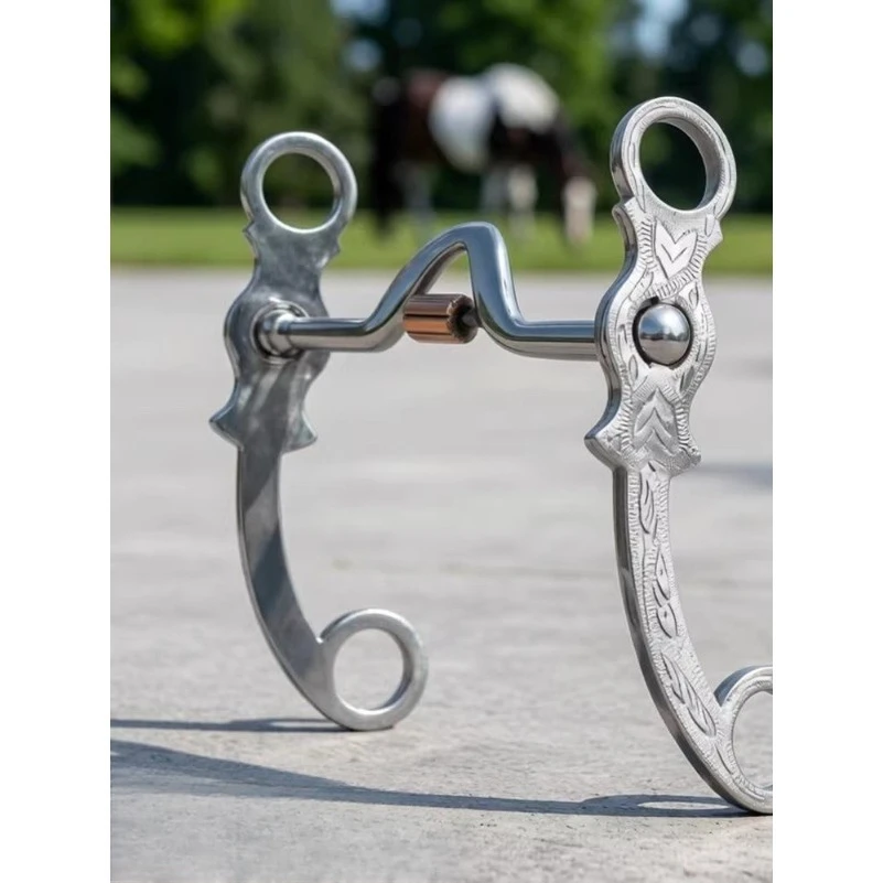 Stainless Steel Horse Mouth, Aluminum Mouth Mouth, Horse Bit, H-shaped Armature, Western Saddle Accessories, Harness Supplies