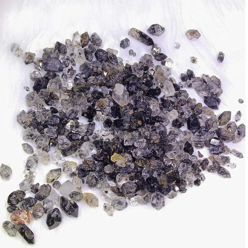 Natural Crystal Herkimer diamond Gravel Stone Home Decor Polished  Ore Marker Mineral Specimen Energy Gemstone Festival Gifts