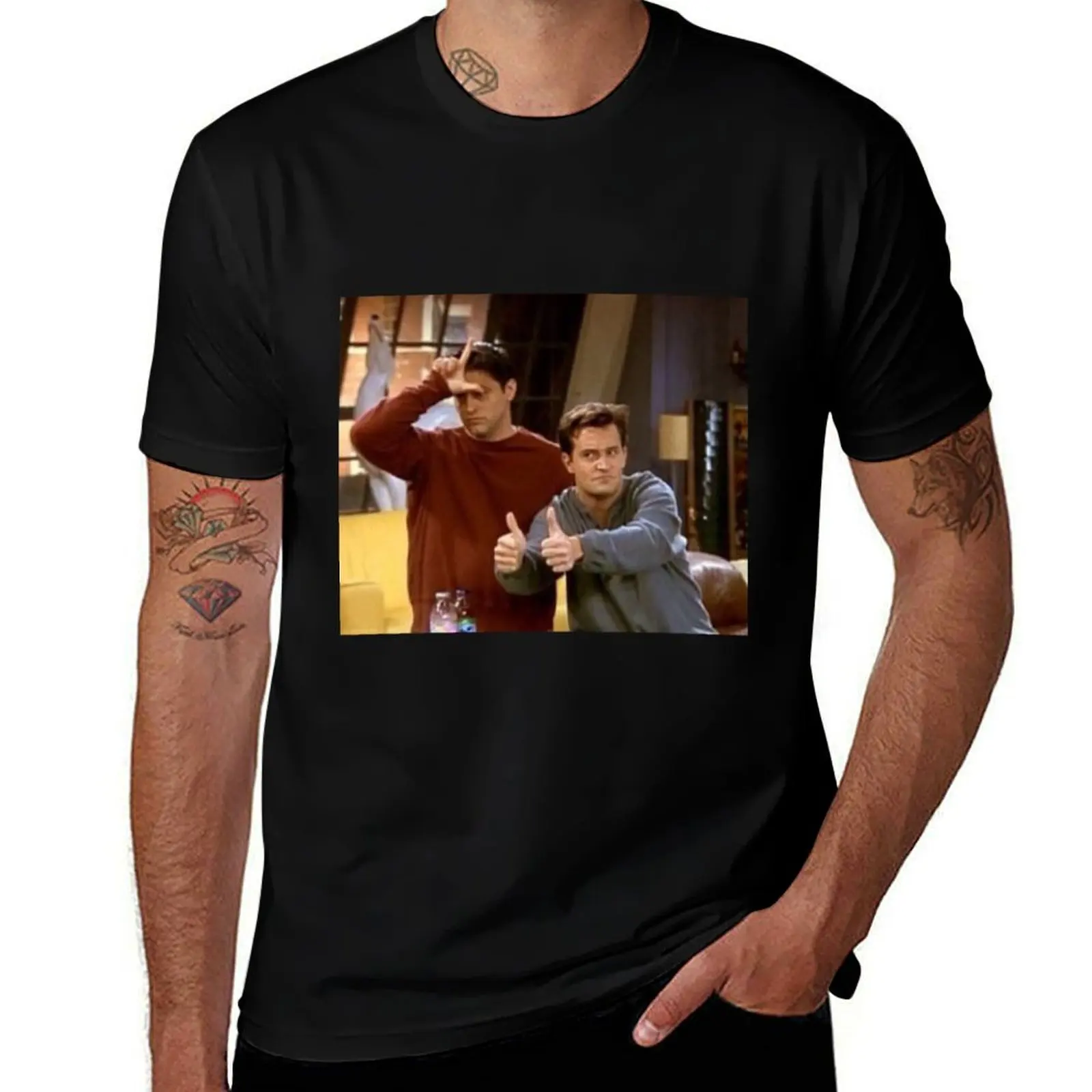

Friends T-Shirt street wear funny costumes vintage clothes Clothing black t-shirts for men