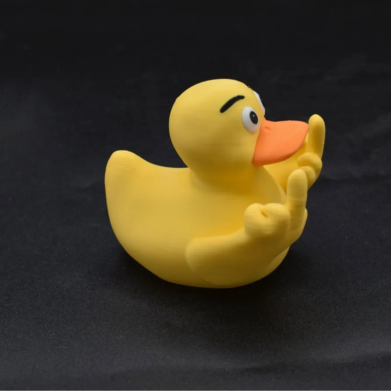 Duck for Jeep Car Truck Dashboard Interior Middle Finger Duck Rubber Ducks Finger Bidem with Us Flag Pattern Small Yellow view 4
