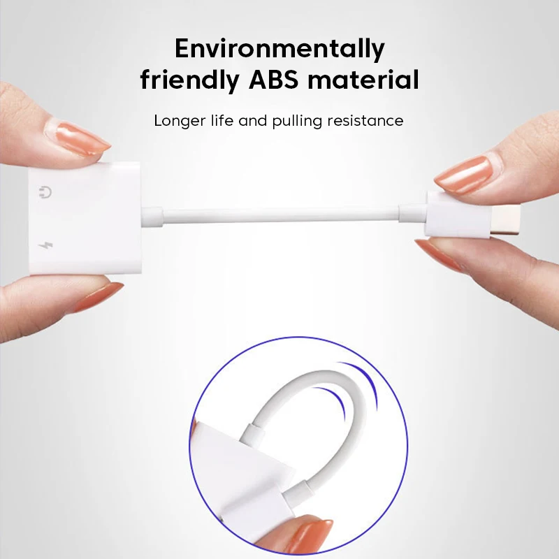 USB C para Type-C Audio Adapter, 3.5mm Aux Cable, Wired Headphones Connector, 3.5mm Jack, Samsung, Xiaomi, Huawei, 2 em 1