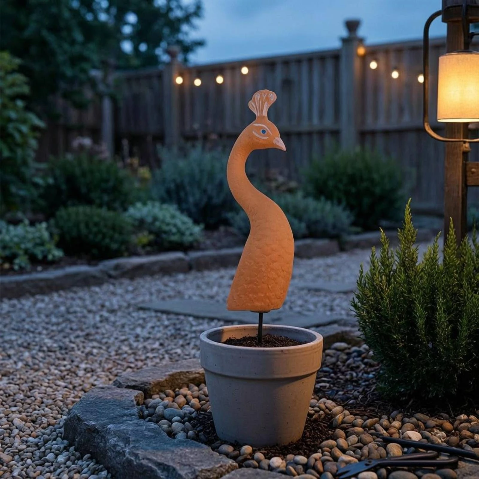 Peacock Garden Stake Resin Peacock Ornament Bird Stake Decoration Potted Plant Display Decorative Insert Colorful for Courtyard