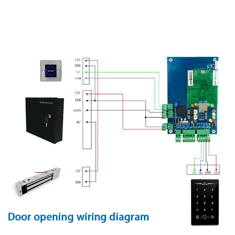 RFID 13.56Mhz Barcode QR Card Reader Wiegand Waterproof Keypad Metal QR Code Reader Access Control With RS232 RS485 Uart