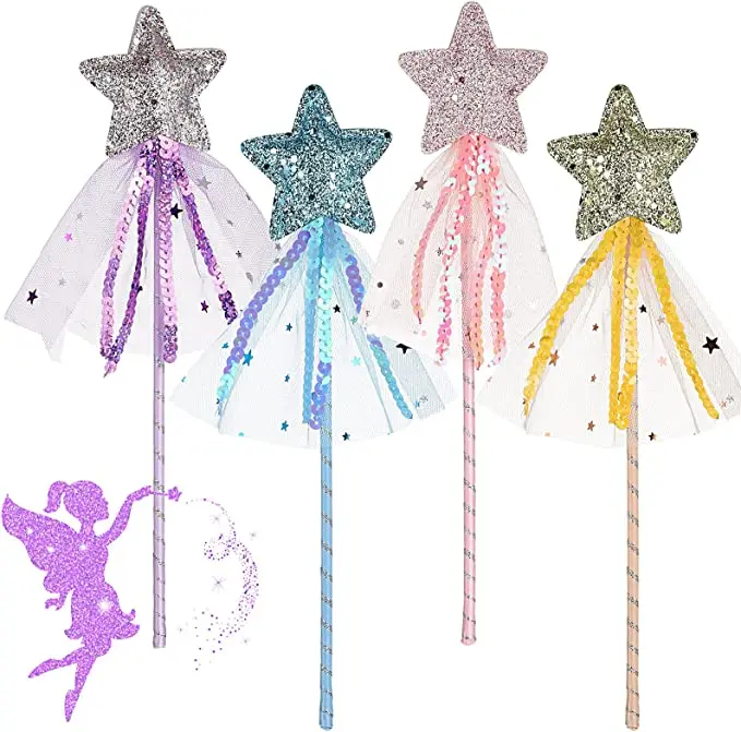 4 piezas de varitas de juguete para mascotas, decoración de cosplay, varitas de cumpleaños, accesorios de fotografía
