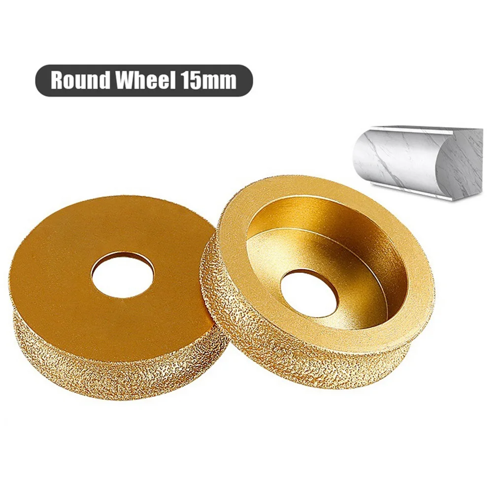 1PC 3inch 75mm Grinding Wheel Round Dry Vacuum Brazed Diamond Grinding Wheel Demi-bullnose Edge Polisher Disc Pad