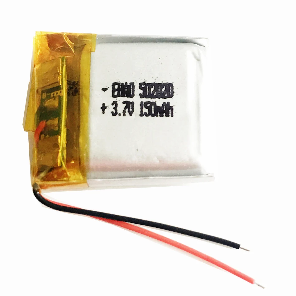 3.7V 150mAh 502020 litowo-polimerowa Lipo akumulator zasilanie dla MP3 GPS głośnik Bluetooth zestaw słuchawkowy