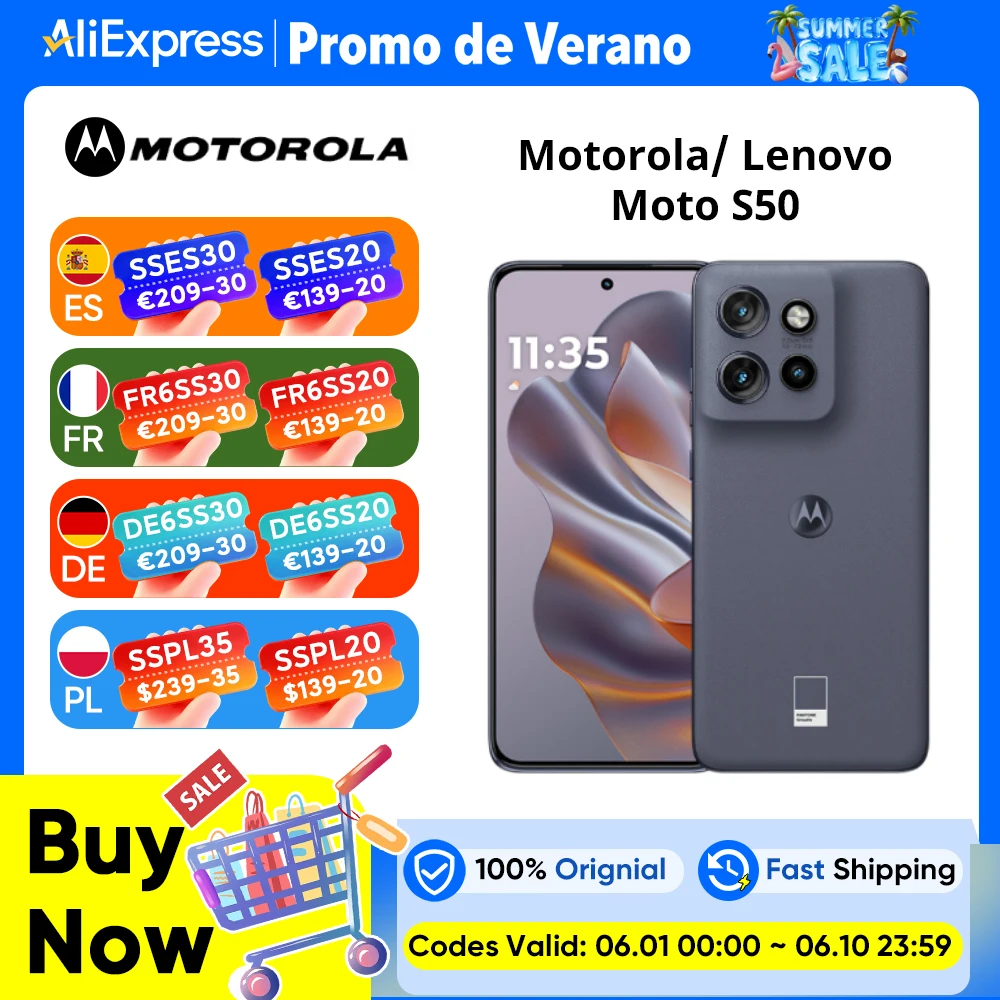 ROM Global Lenovo Motorola Moto S50 Dimensity 7300 Écran pOLED 6,36 pouces 120 Hz Batterie 4310 mAh Charge 68 W Caméra arrière 50 MP CN Version Motorola edge 50 Neo