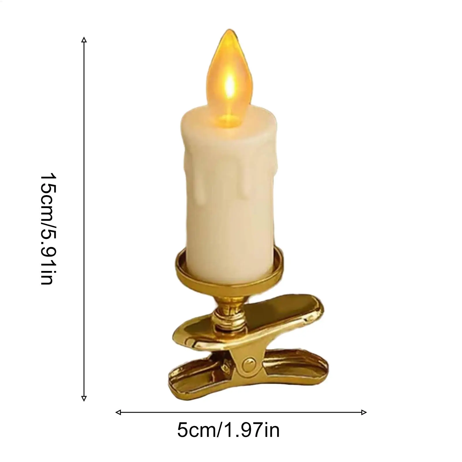 LED Flameless Candles Clip-On Flameless Candle Anti-Drip 클립 촛불 조명 거실 홈 웨딩 파티 가든 축제