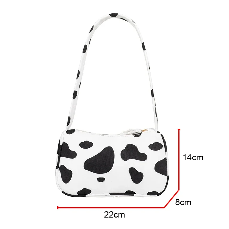 Borsa da donna Fashion Design Retro Cow Zebra Leopard Printing borsa ascellare a tracolla Casual Ladies Small Purse Shopper Handbags