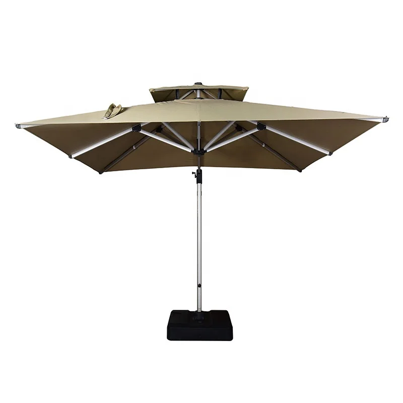 3.5*3.5M Luxury Square shape big roma umbrella rotatable outdoor garden patio cantilever parasol 