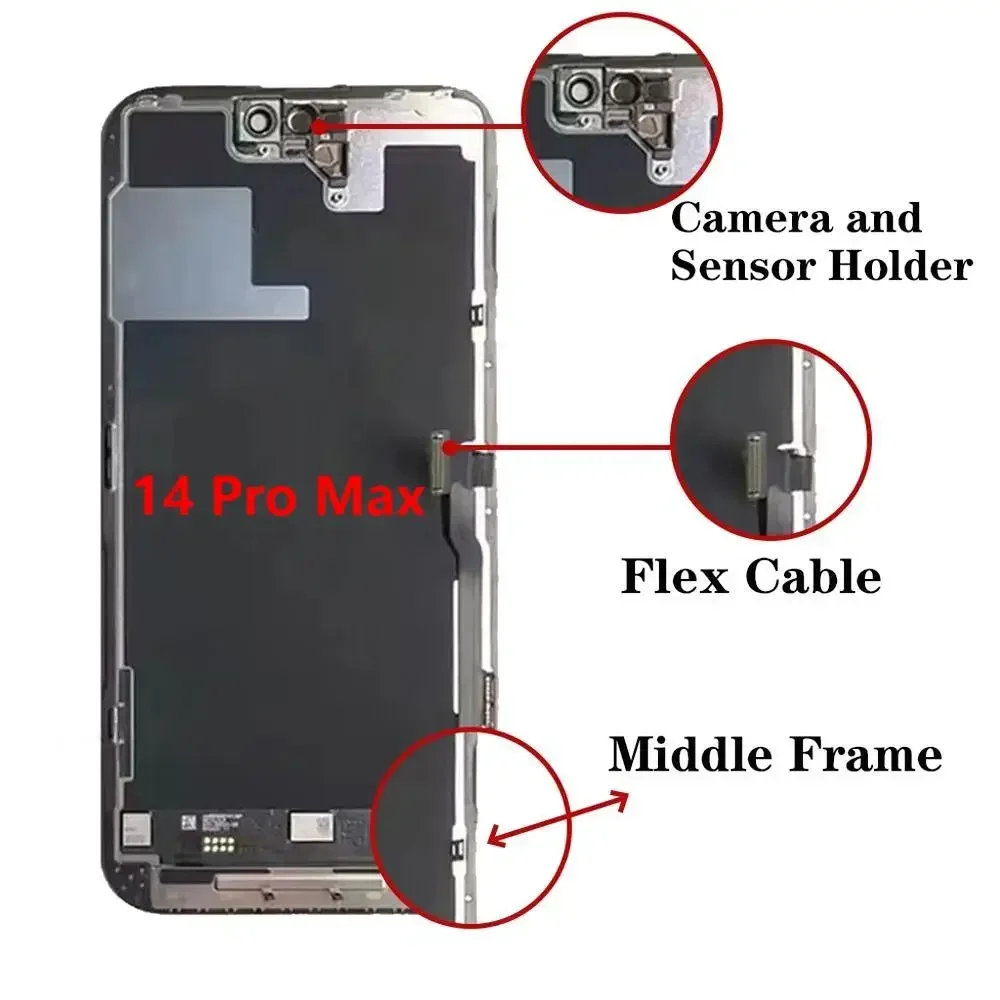 For iPhone 12Pro Max 12Mini Lcd Display For 13 Pro Max 13mini 13 14Pro 14 Pro Max True Tone Touch Screen Assembly