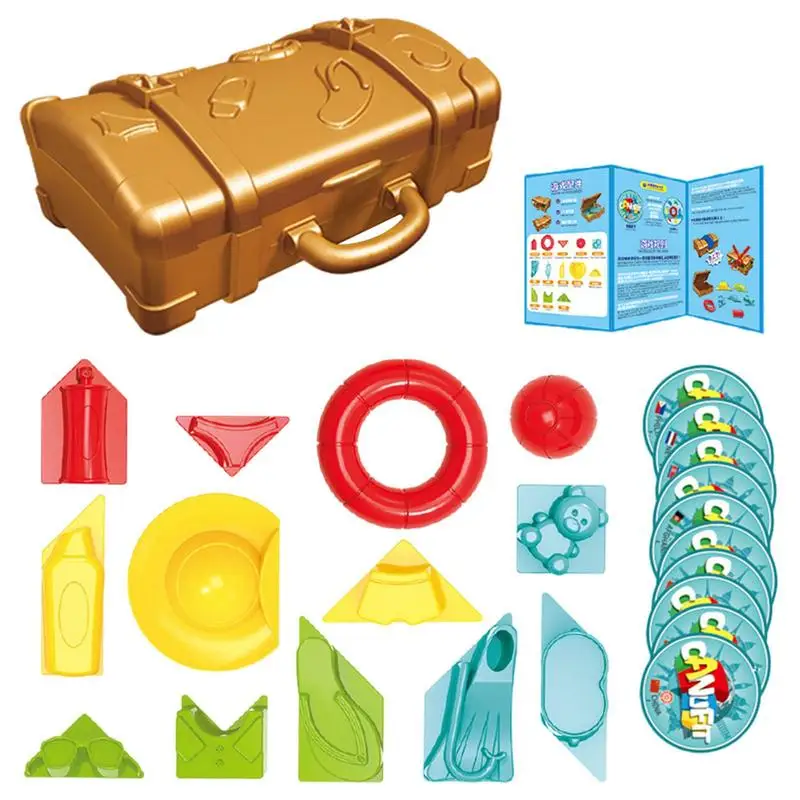 

Kids Puzzles Stacking Building Blocks Children's Educational Toys Logical Training 30 Pcs Game Card Shape Cognition