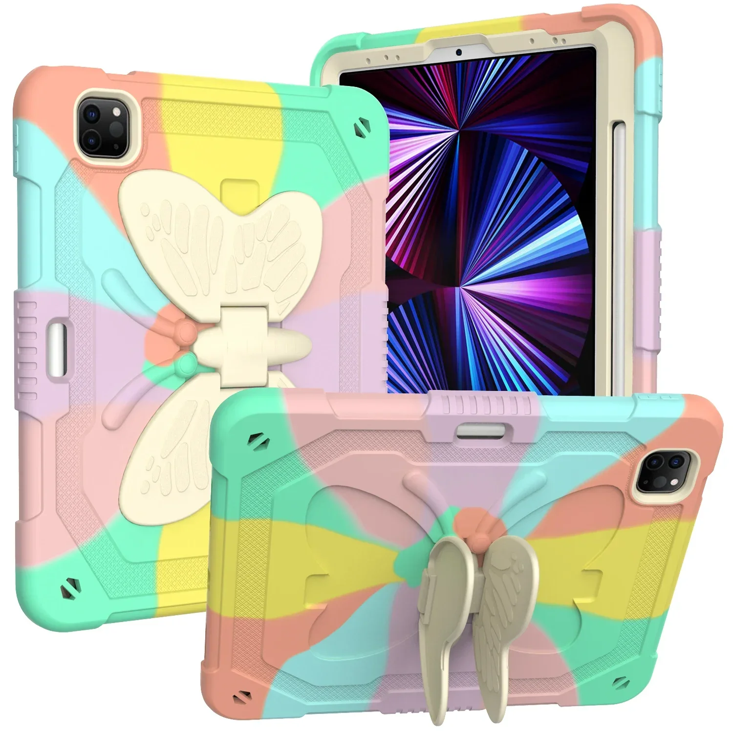 

For iPad 7th 8th 9th 10th Generation Case for iPad Air 2 3 4 5 Pro 2024 2025 11 10.2 10.9 inch Mini 6 Tablet Case Stand Cover