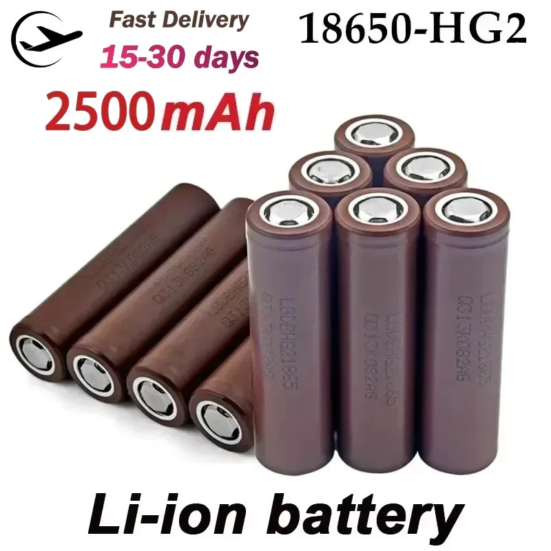 

2024New100%Original HG2 18650Battery 2500mAh Battery 18650 HG2 3.6V Discharge 20A Dedicated for Power Rechargeable Battery