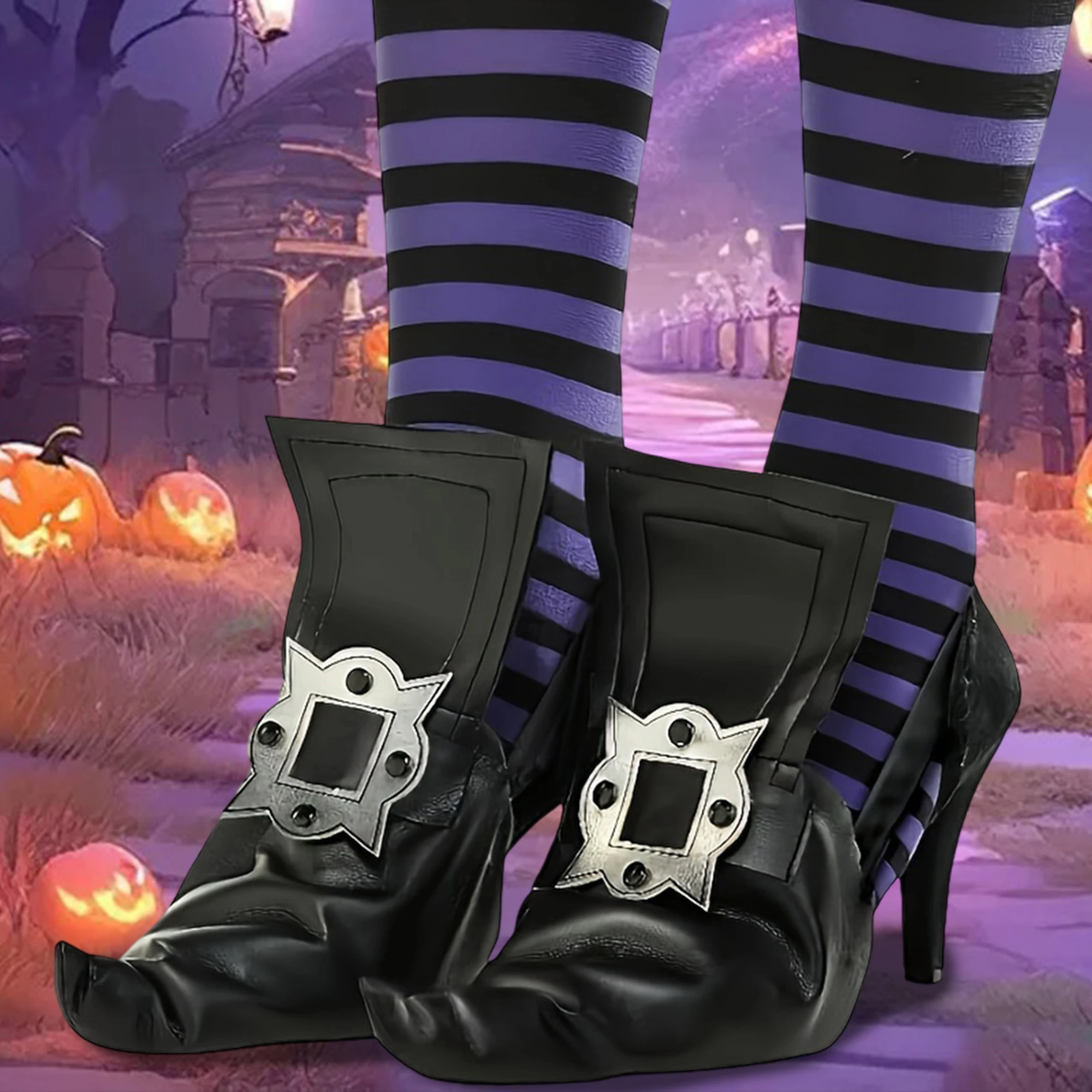 Black Halloween Witch Hat with Veil for Women Halloween Witch Costume for Cosplay Party Accessory