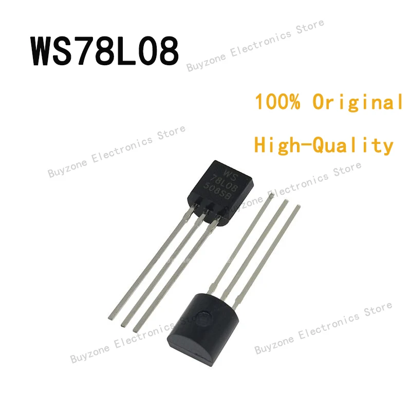 50PCS/LOT 100% New Original WS78L08 78L08 TO-92 In-line Three-terminal voltage regulator