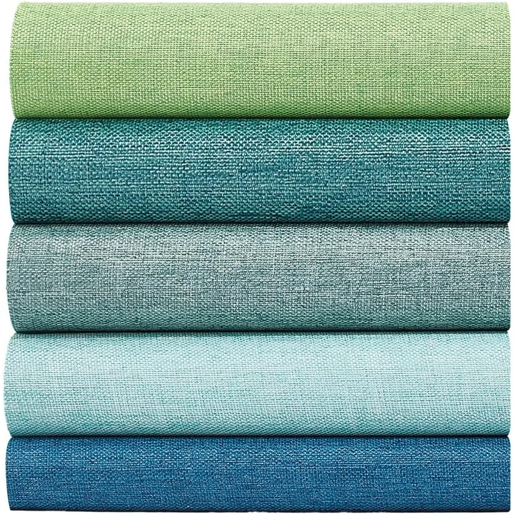 10Pcs 5 Colors 13.7x11.8In Book Cloth Line Fabric Surface Paper Backed Bookcover Notebook Wraps Books Covers for A5-A8 Books