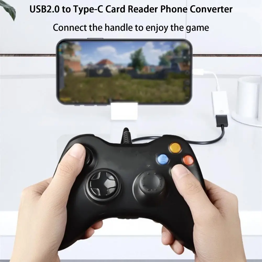 Handige Telefoon Converter Breed Compatibele Kaartlezer Snelle Overdracht Usb2.0 Naar Type-C Usb Disk Converter Verbinding