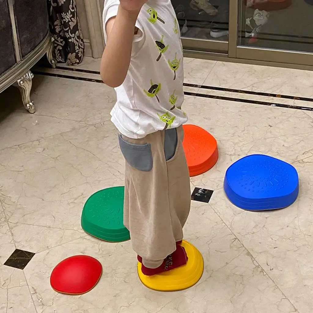 Kids Balancing Stones Toys Obstacle Course for Children Indoor Outdoor Activity Game River Stone Stepping Stones Early Learning