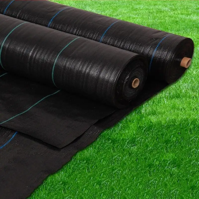 Grass Control Fabric Grass Control Garden Cloth Woven Geotextile Grass Blocking Fabric Grass-Proof Garden Ground Cover For