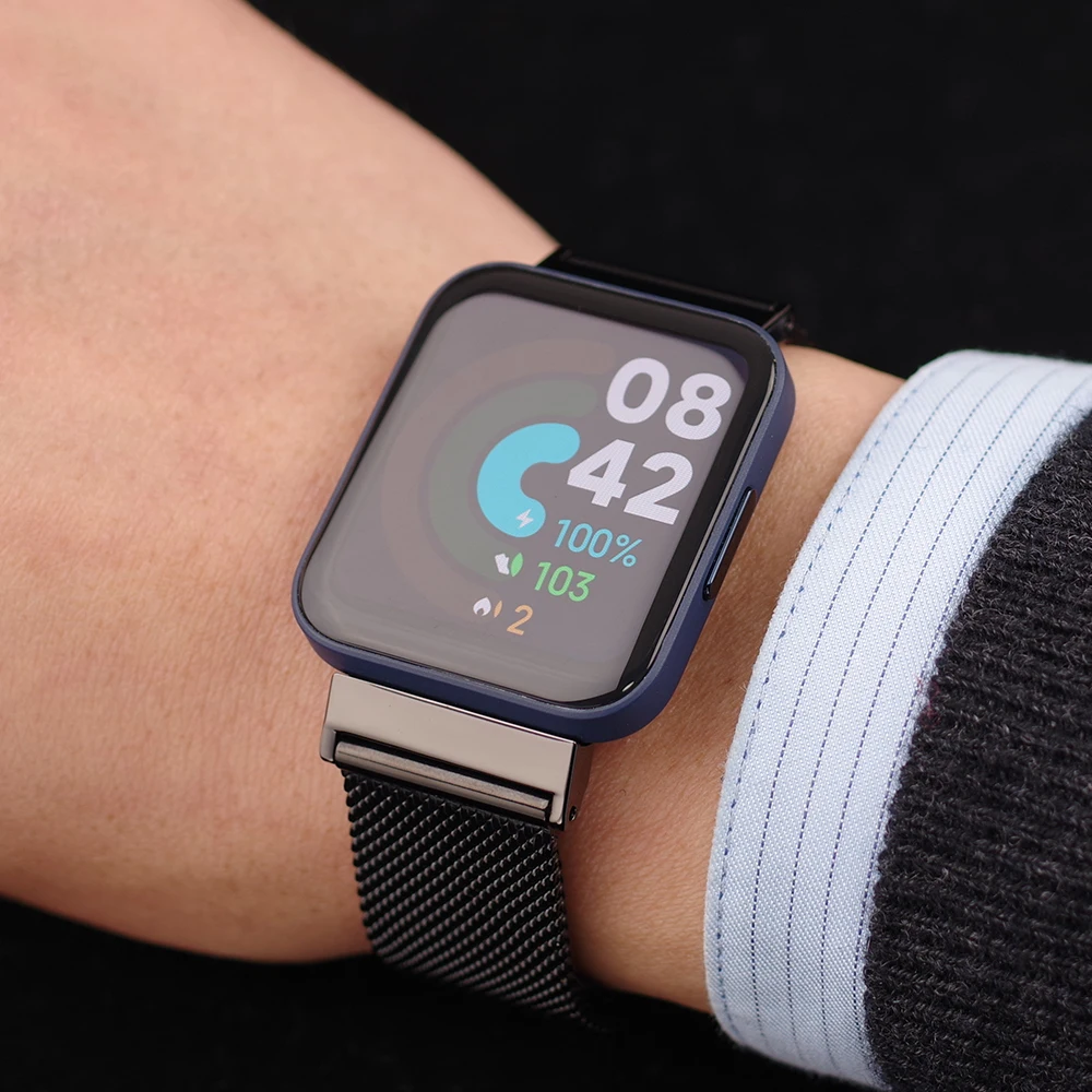 

Ремешок металлический для Xiaomi Redmi Watch 2 Lite, браслет для смарт-часов Redmi Watch 3 Mi Watch Lite