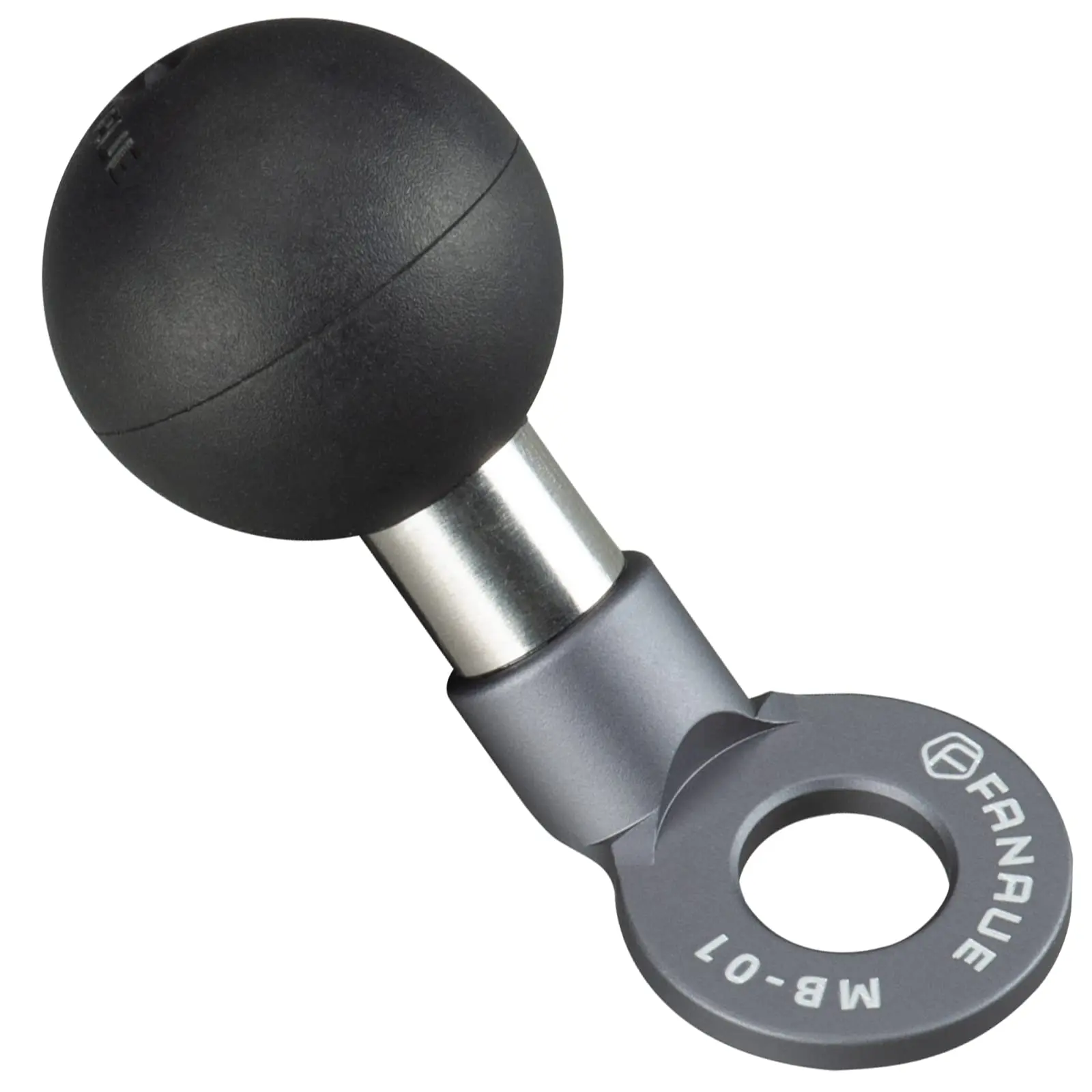 FANAUE 1'' Kugelhalterung für Fahrrad, Motorrad, Rückspiegel, Aluminiumlegierung, 2,5 cm Kugelbuchse, abgewinkelter Bolzenkopf-Adapterhalter