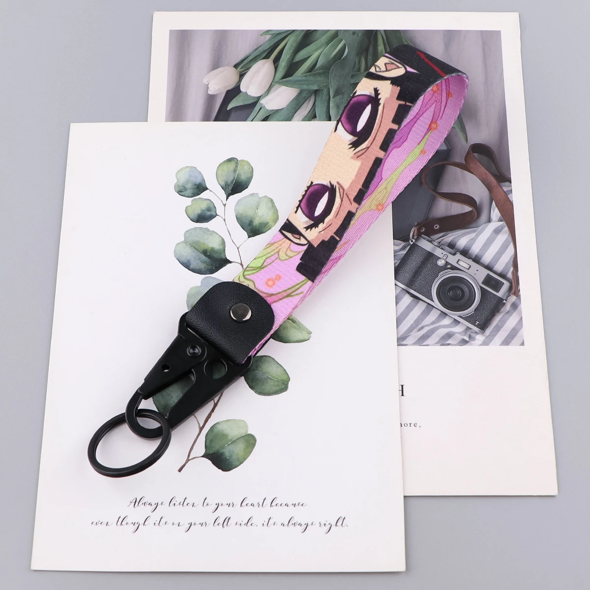 

Anime Cool Character Keychain Eagle Beak Key Tag For Motorcycles Cars Backpack Chaveiro Short Lanyard Accessories Gifts