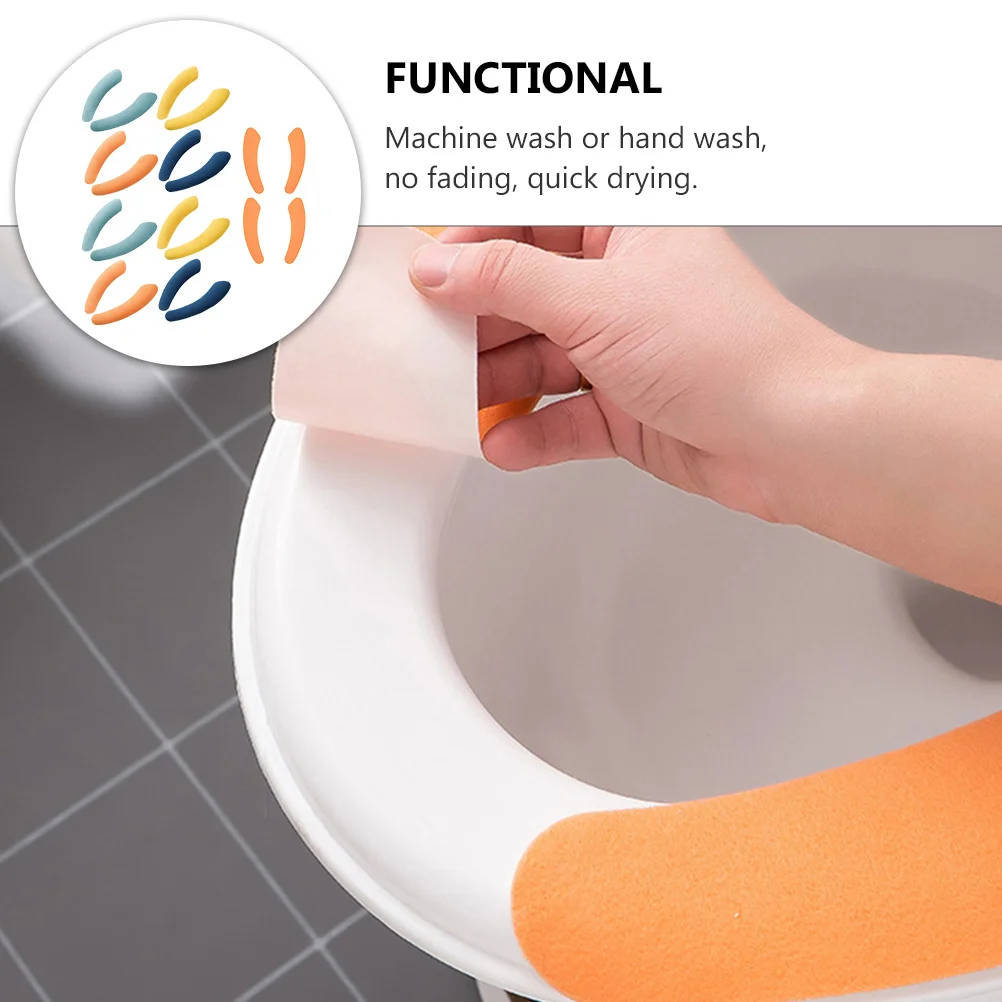 

10 Pairs Toilet Seat Pads Skin-friendly Supple Closestool Cushions Practical Mats Covers for