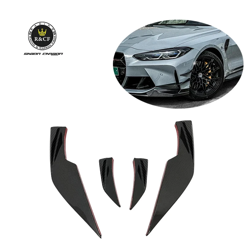 

M3 G80 Canards Winglets VS Style Dry Carbon передний бампер Canards для BMW G80 M3 G82 G83 M4 2021+