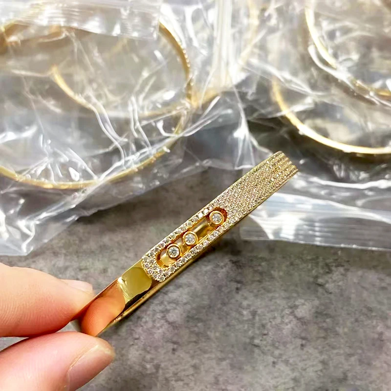 

High-end luxury jewelry S925 Sterling Silver Ladies Fashion elegant mobile bracelet anniversary wedding Valentine's Day gift