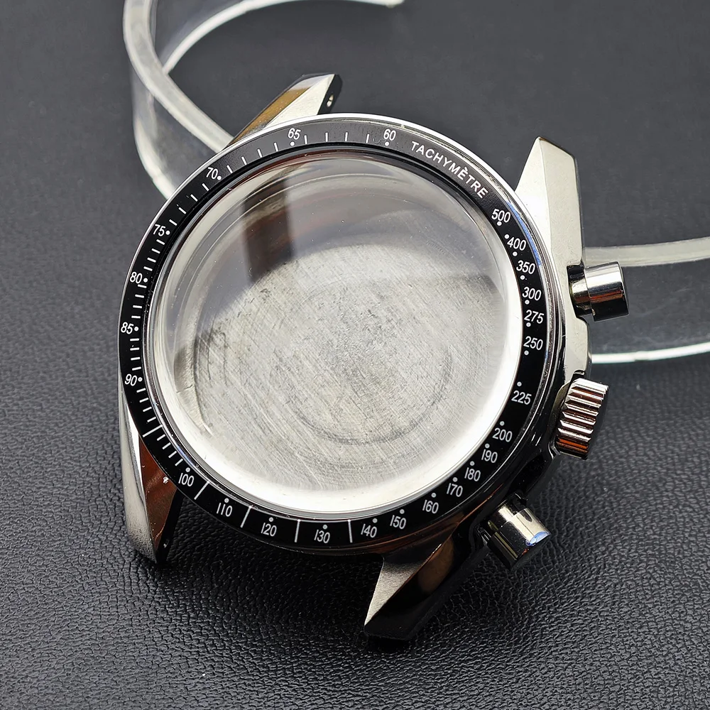 New 39.7mm case stainless steel moon case fit VK63 VK63A movement case Case accessories fit 20mm strap Watch Box