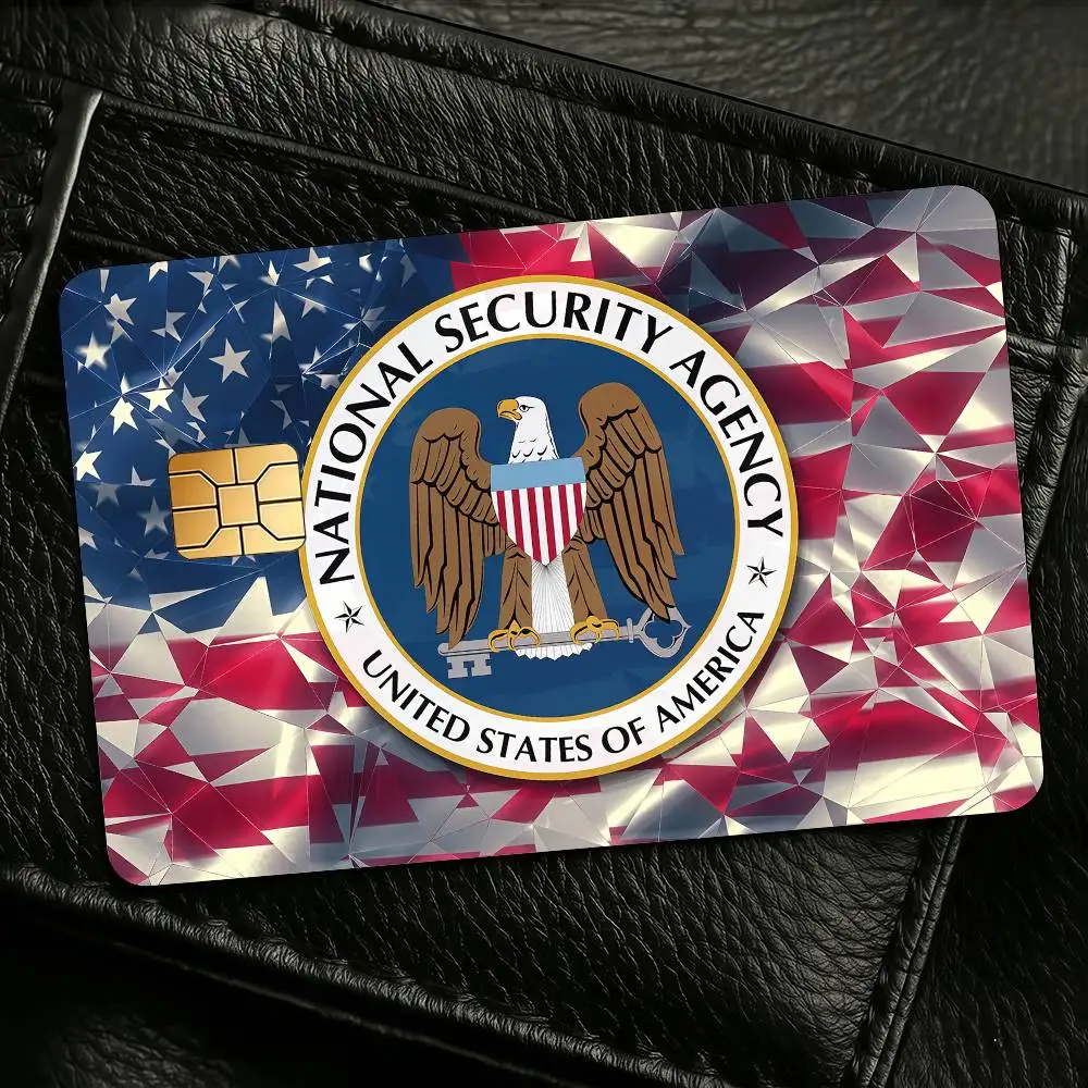 N-NSA Cool Credit Skin Cover Card Stickers 4PCS Film Bus Pass Front Decoration Bank Debit Waterproof
