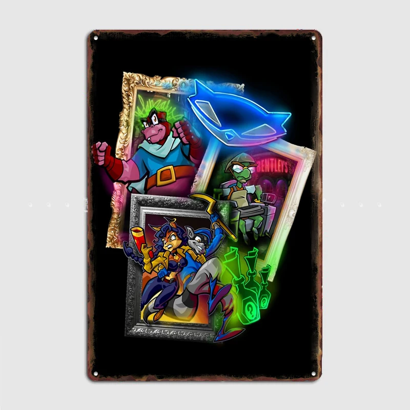 Sly cooper FRAME (D0T)2023 Poster Metal Sign Bedroom Indoor Outdoor Home Decor Bar Custom Posters Wall Room Decorations