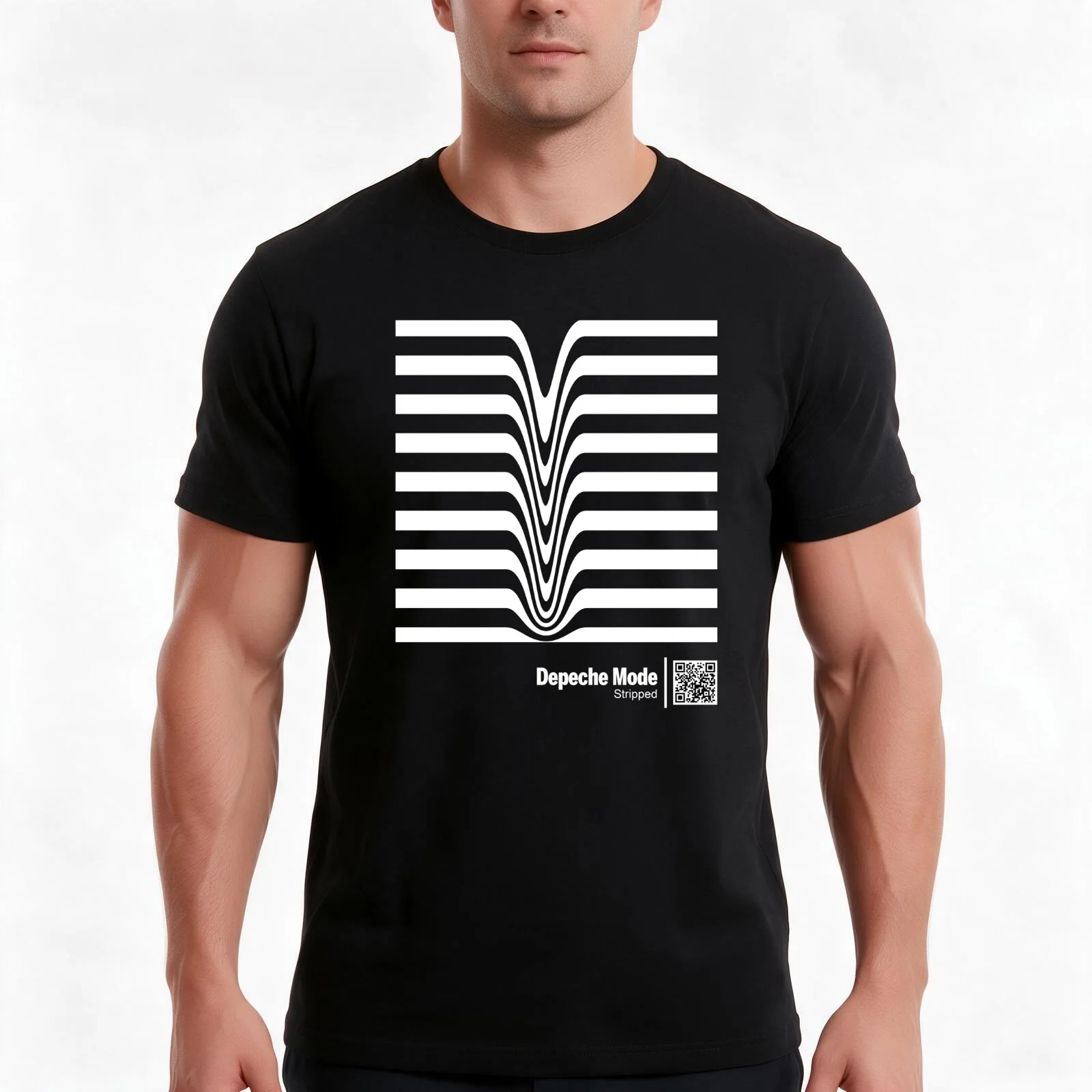 Stripped // Barcode Special Music T-Shirt Summer Casual Cotton Tee Oversized Streetwear Tops Vintage Graphic Print