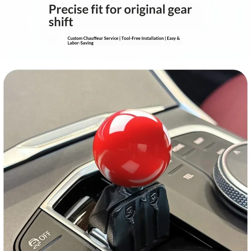 Universal Car Gear Shift Knob Cover for BMW 1 Series 3 Series F30 F34 F20 Interior Modification Auto Shifter Ball Head Decor Acc 5