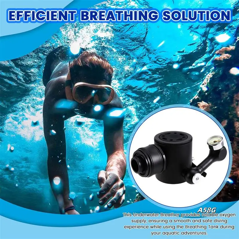 

0.5L Plus Oxygen Cylinder Diving Underwater Breather Swimming Equipment Breathing Tank Breathing Valve Head