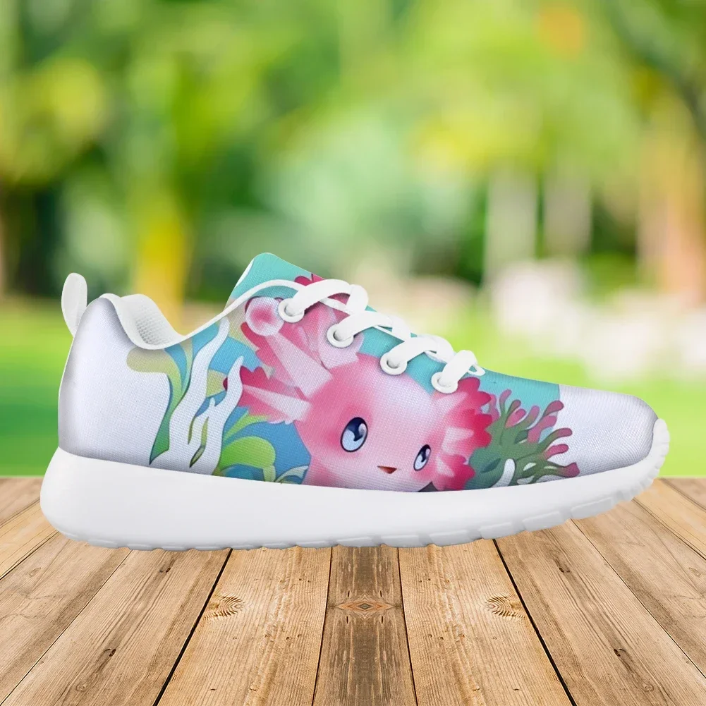 Axolotl Dierenprint Kinderen Schoen Huisdier Patroon Antislip Ronde Neus Mesh Sneaker Mode Hoge Kwaliteit Ademend Кроссовки Женские