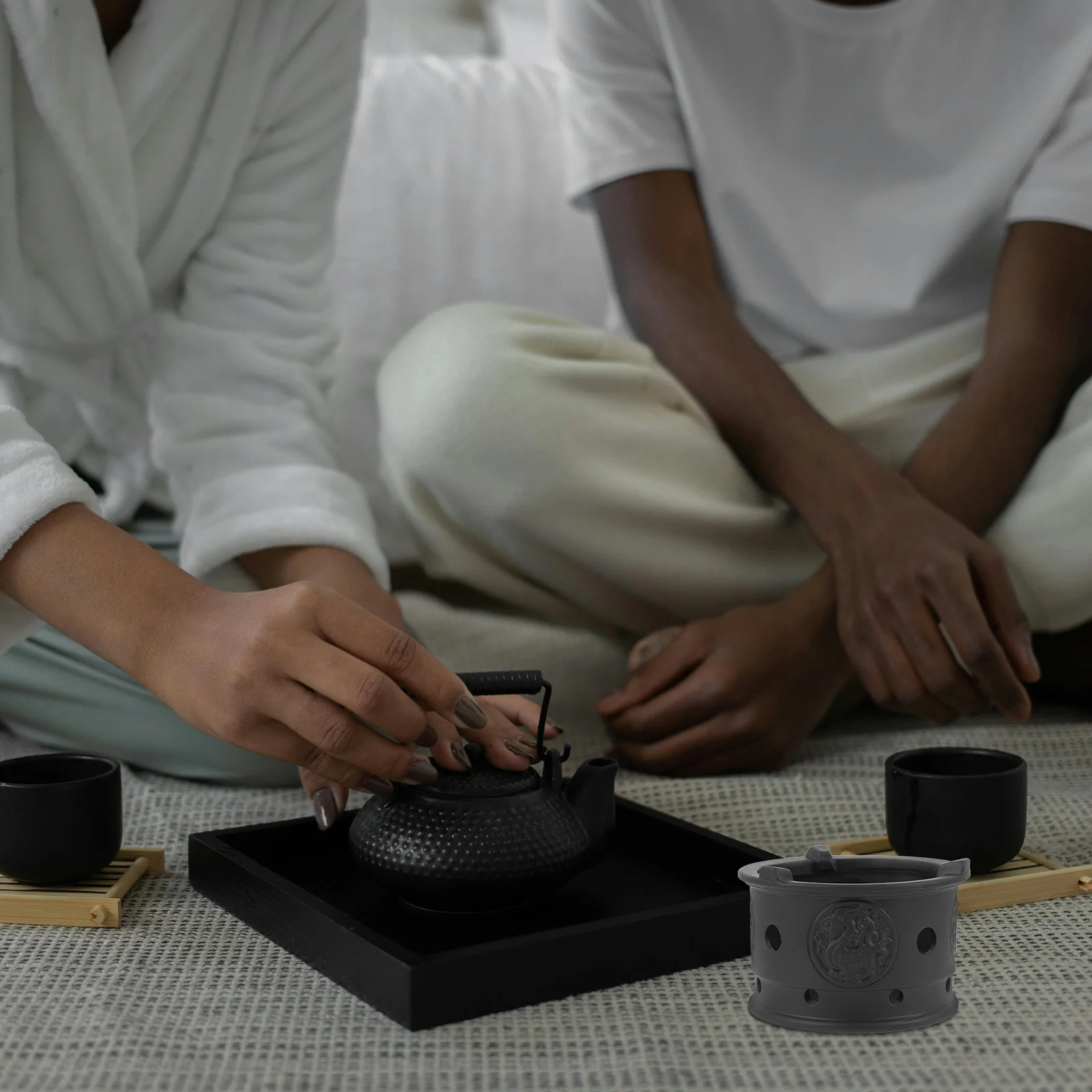 

Tea Warmer Purple Sand Teapot Heating Tool Stand Stable Reliable Multi Purpose for Tea Coffee Milk Teapot Warmer