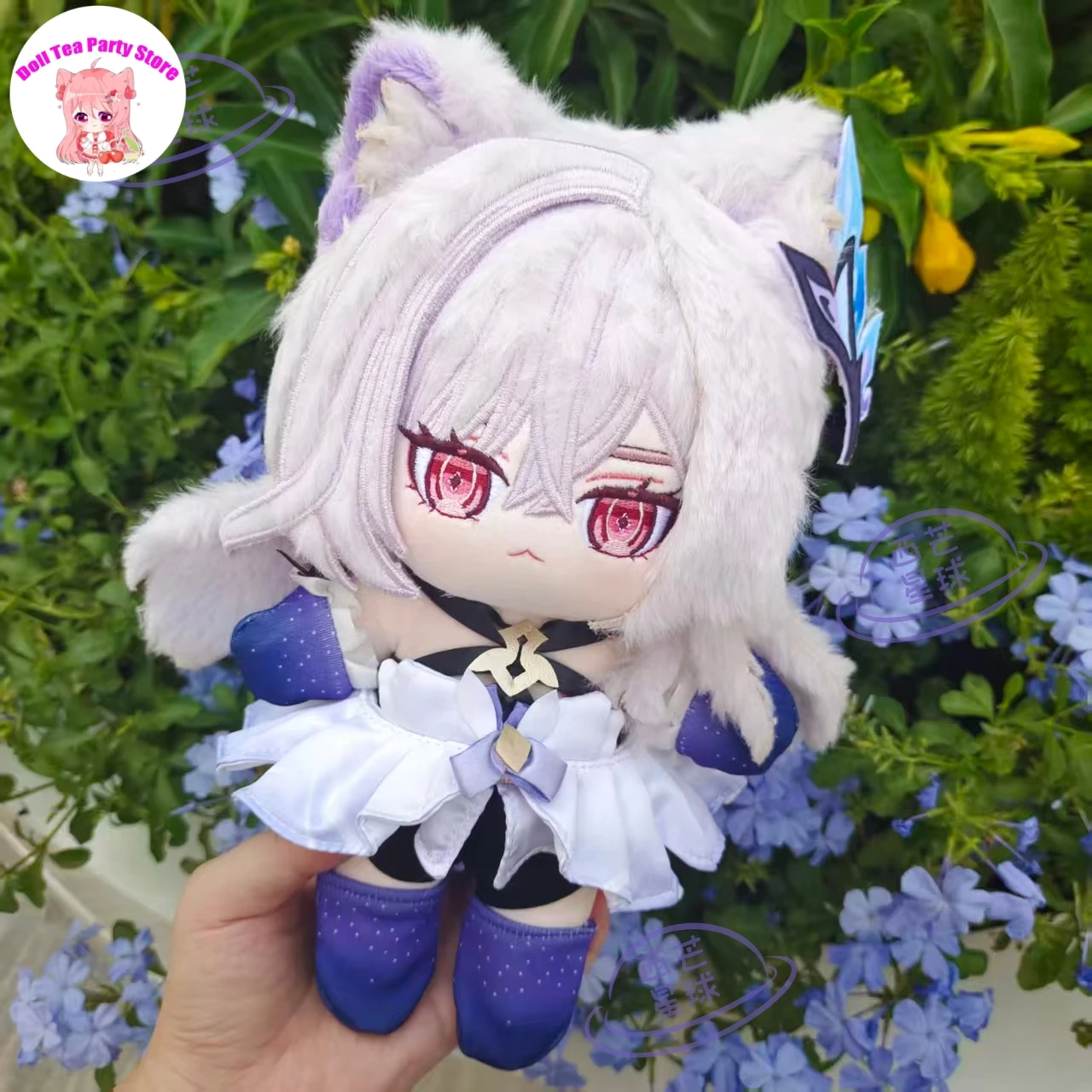 

Аниме Genshin Impact Skirk, плюшевая кукла, обычное тело, платье для косплея, кавайная одежда из кроличьей шерсти, плюшевые игрушки 20 см, рождественский подарок