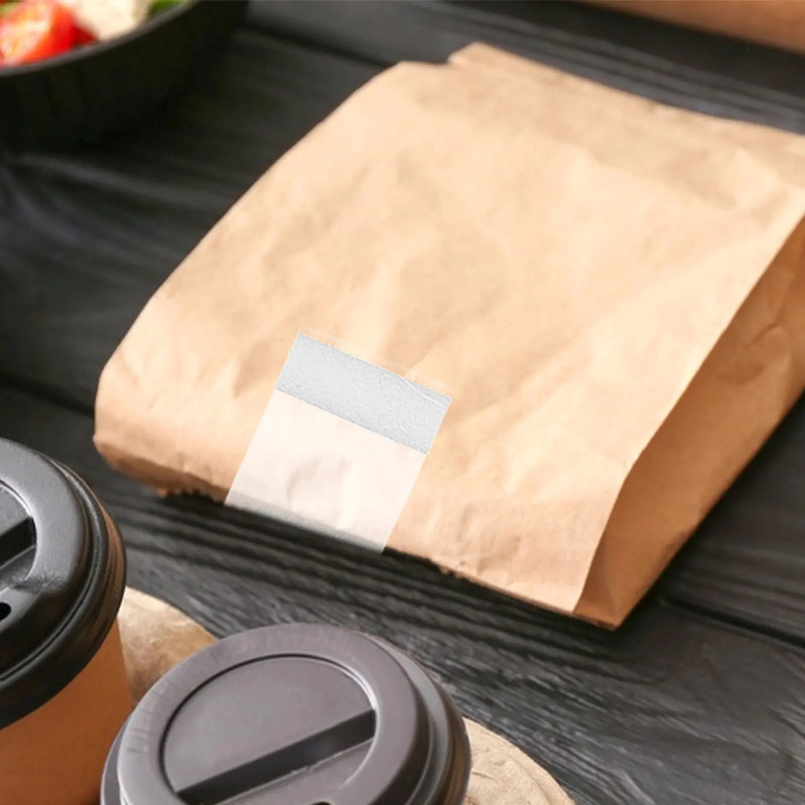 

2 Rolls 26mm Leak proof Sealing Stickers Transparent Adhesive Labels for Beverage Cups Coffee Milk Tea tamper evident