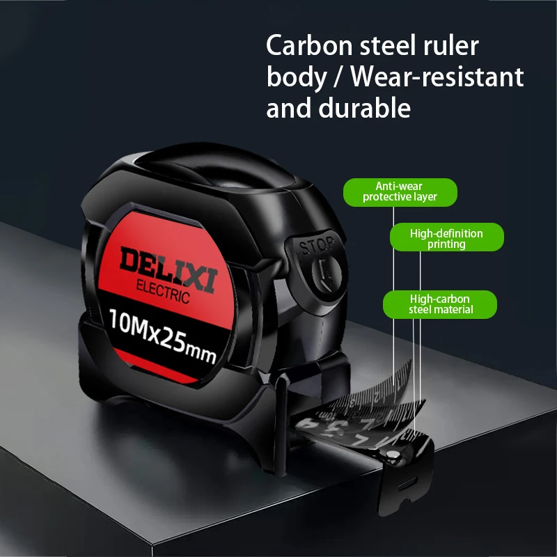 3/5/7,5/10 m selbstsicherndes einziehbares Maßband, metrisches Maßband, bruchsicheres ABS-Gehäuse