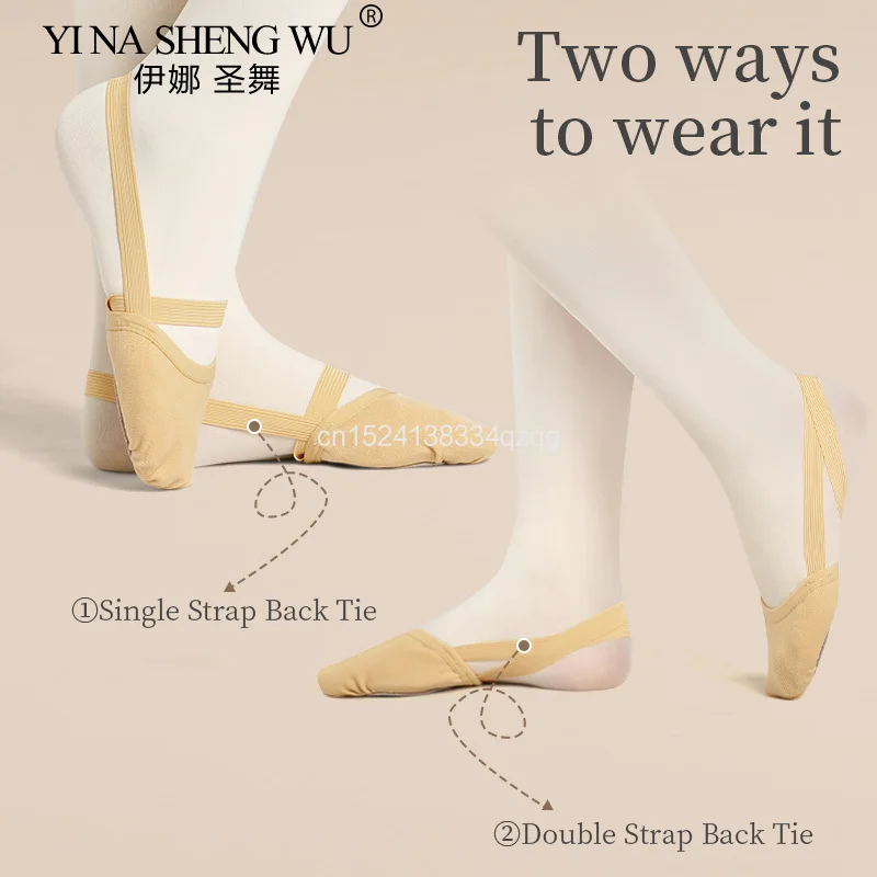 Sapatos de ginástica rítmica elástica meia sapatos de balé chinelos planos sapato de dança microfibra meninas crianças mulheres sapatos de barriga